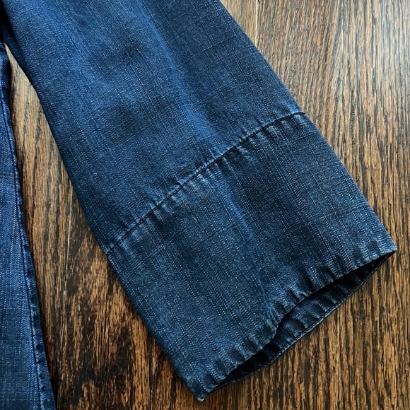 Soft Surroundings Blue Tunic Georgica Round Hem top XS - Picture 5 of 7